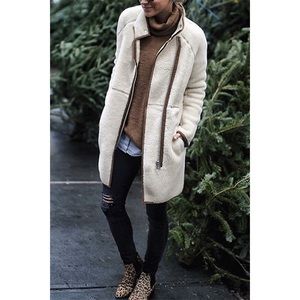 Chicnico cream white coat jacket